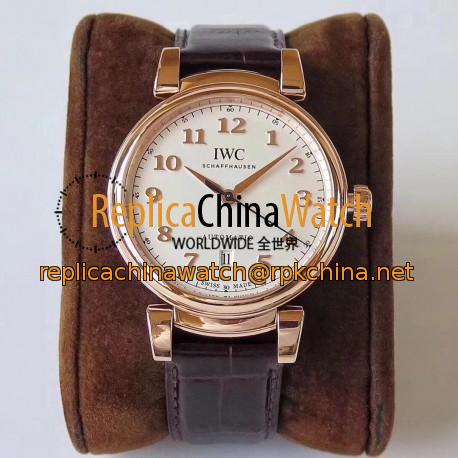 Replica IWC Da Vinci Automatic IW356601 MK Rose Gold White Dial Swiss 2892