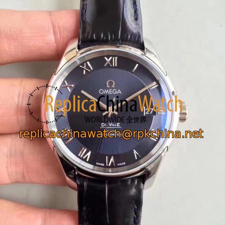 Replica Omega De Ville Co-Axial 41MM 431.13.41.21.03.001 3S Stainless Steel Blue Dial Swiss 8500