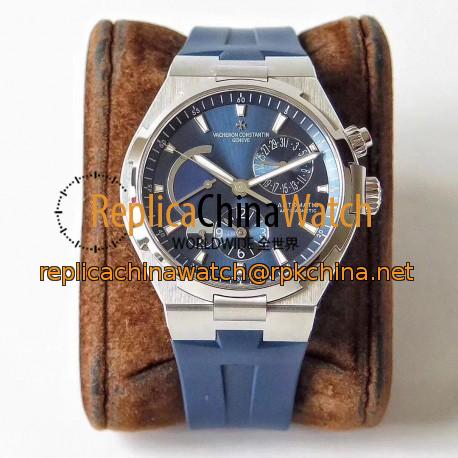 Replica Vacheron Constantin Overseas Dual Time 47450/000A-9039 TWA Stainless Steel Blue Dial Swiss 1222 SC