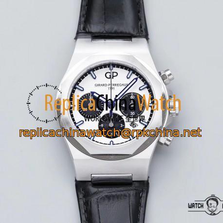 Replica Girard Perregaux Laureato Chronograph 42MM 81020-11-131-BB6A TWA Stainless Steel White Dial Swiss 7750