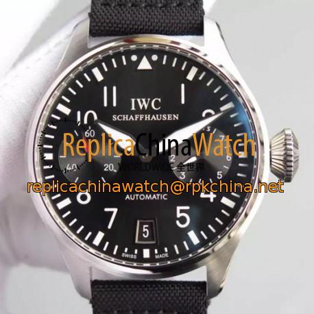 Replica IWC Big Pilot IW500910 Power Reserve Stainless Steel Black Dial Swiss 521111