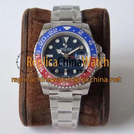 Replica Rolex GMT-Master II 116719BLRO DJ Stainless Steel Blue Dial Swiss 2836-2