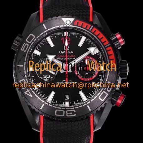 Replica Omega Seamaster Planet Ocean 600M Chronograph Volvo Ocean Race 215.92.46.51.01.002 OM PVD Black Dial Swiss 9900