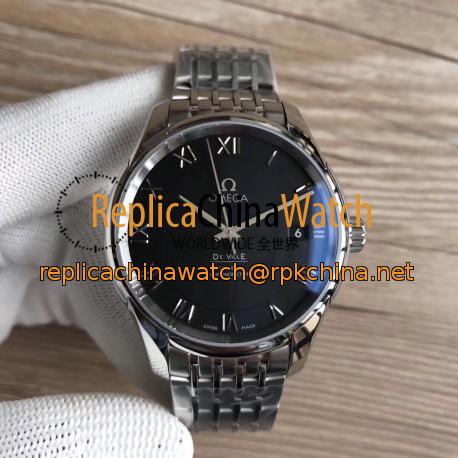 Replica Omega De Ville Co-Axial 41MM 431.10.41.21.01.001 3S Stainless Steel Black Dial Swiss 8500