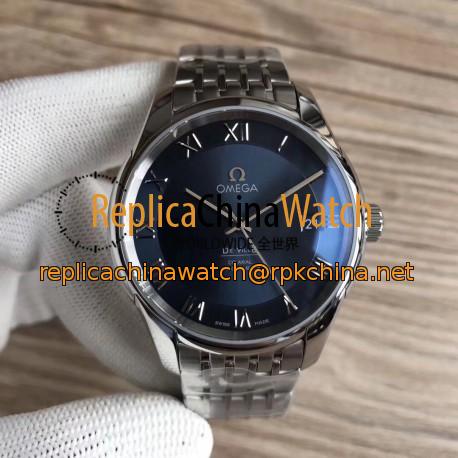 Replica Omega De Ville Co-Axial 41MM 431.10.41.21.03.001 3S Stainless Steel Blue Dial Swiss 8500