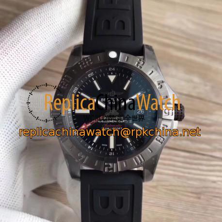Replica Breitling Avenger II GMT A3239011/BC35/153S/A20D.2 GF Black Stainless Steel Black Dial Swiss 2836-2