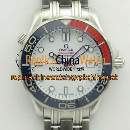 Replica Omega Seamaster Diver 300M Co-Axial 41MM Commander 007 212.32.41.20.04.001 MK Stainless Steel White Dial Swiss 2507