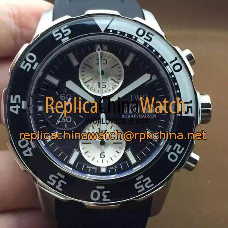 Replica IWC Aquatimer IW3767 Stainless Steel Black Dial Swiss 7750