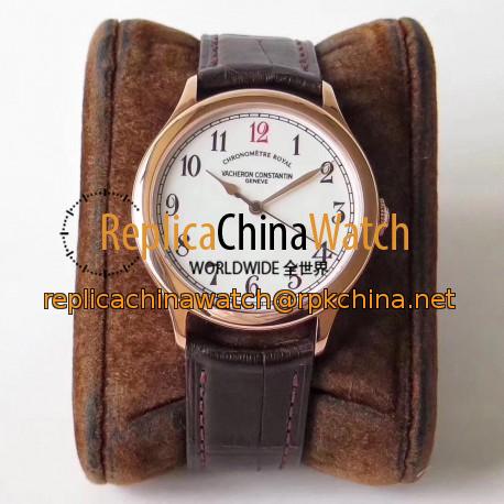 Replica Vacheron Constantin Historiques Chronometre Royal 1907 86122/000R-9286 GS Rose Gold White Dial Swiss 2460 SCC