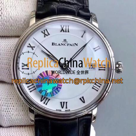 Blancpain Villeret Ultraplate 6651-1127-55B ZF Stainless Steel White Dial Swiss 1151