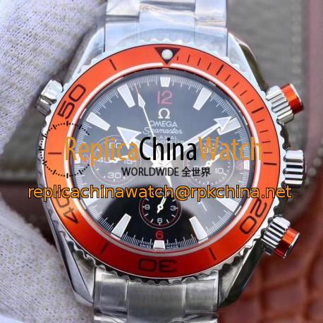 Replica Omega Seamaster Planet Ocean 600M Chronograph 232.30.46.51.01.002 Noob Stainless Steel Black Dial Swiss 7750
