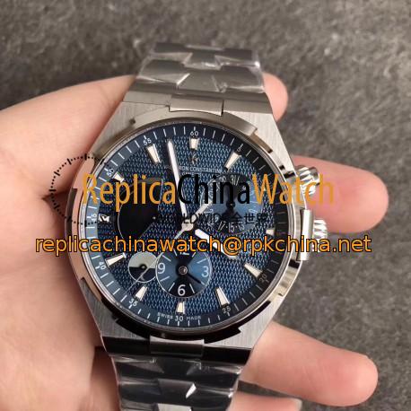 Replica Vacheron Constantin Overseas Dual Time 47450 TWA Stainless Steel Blue Dial Swiss 1222 SC