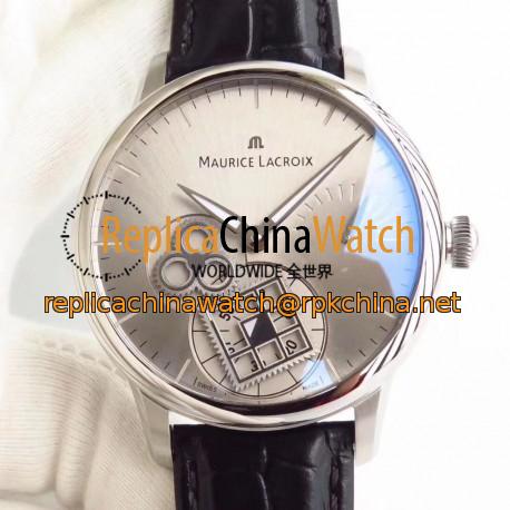 Replica Maurice Lacroix Roue Carree Seconde MP7158-SS001-901 AM Stainless Steel Silver Dial Swiss ML 156