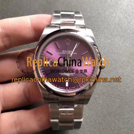 Replica Rolex Oyster Perpetual 39 114300 GM Stainless Steel 904L Red Dial Swiss 3132