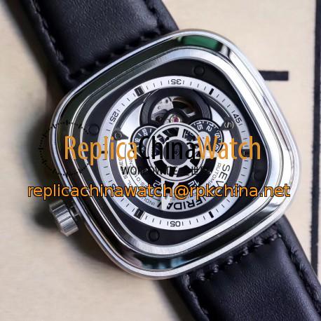 Replica SevenFriday P1B/01 Essence SW Stainless Steel Silver Dial Miyota 82S7