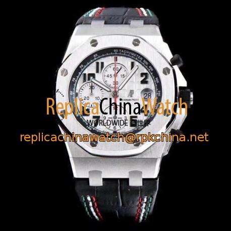 Replica Audemars Piguet Royal Oak Offshore Pride Of Mexico 26297IS.OO.D101CR.01 JF V2 Stainless Steel White Dial Swiss 7750