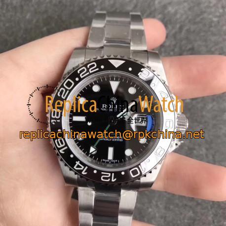 Replica Rolex GMT-Master II 116710LN EW Stainless Steel Black Dial Swiss 2836-2