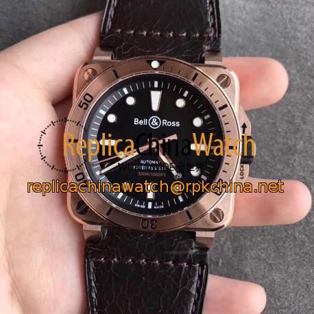Replica Bell & Ross BR 03-92 Diver OX Rose Gold Black Dial M9015
