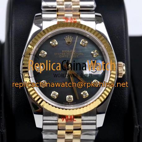 Replica Rolex Datejust 36MM 116233 GM Stainless Steel 904L & Yellow Gold Grey Mother Of Pearl Dial Swiss 2824-2