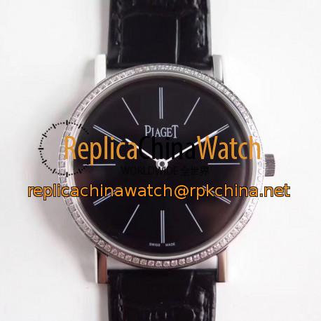 Replica Piaget Altiplano G0A29165 OX Stainless Steel & Diamonds Black Dial M9015