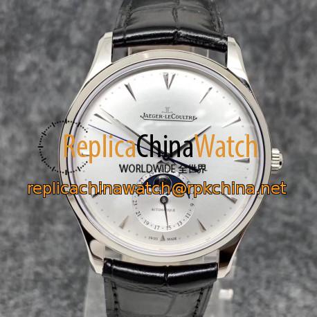 Replica Jaeger-LeCoultre Master Ultra Thin Moon 1368420 GF Stainless Steel Silver Dial Swiss JLC 925