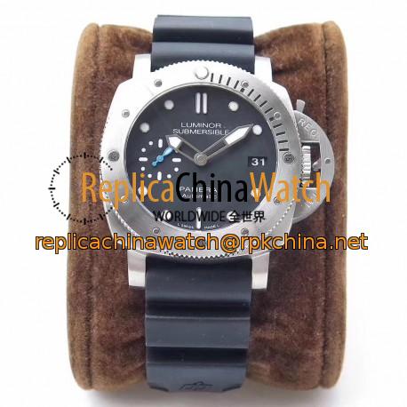 Replica Panerai Luminor Submersible 1950 3 Days Automatic PAM682 ZF Stainless Steel Black Dial Swiss P9010