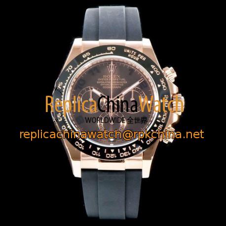 Replica Rolex Daytona Cosmograph 116515LN AR V2 Rose Gold Plated Stainless Steel 904L Chocolate Dial Swiss 4130 Run 6@SEC