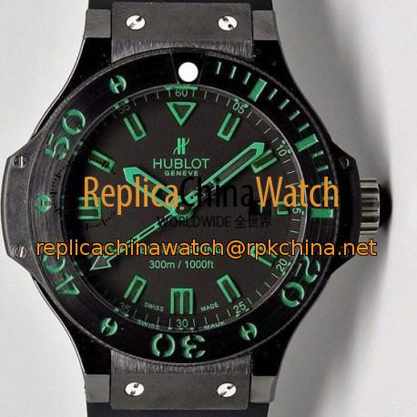 Replica Hublot Big Bang King Green Magic Ceramic Black Dial Swiss HUB4100