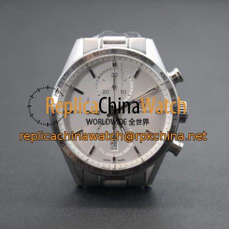 Replica Tag Heuer Carrera Calibre 1887 Stainless Steel White Dial Swiss 1887