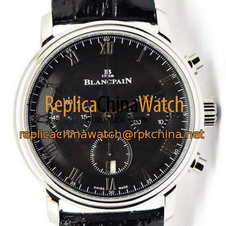 Replica Blancpain Villeret Stainless Steel Black Dial Swiss 7750