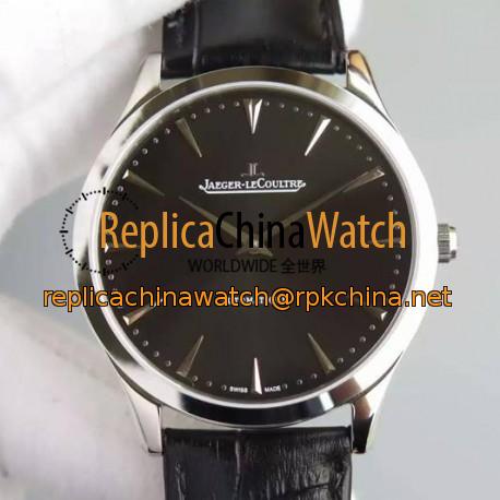 Replica Jaeger-LeCoultre Master Ultra Thin Stainless Steel Black Dial Swiss JLC 898C