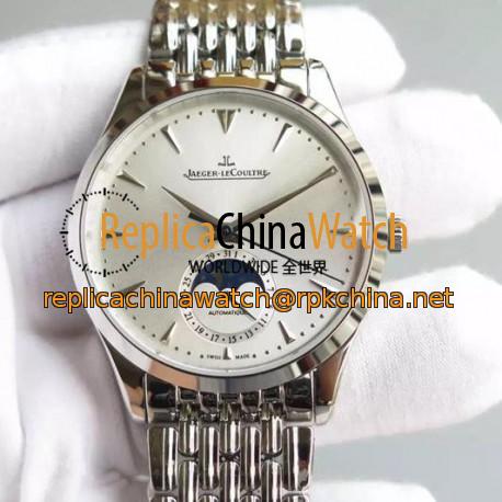 Replica Jaeger-LeCoultre Master Ultra Thin Moon Stainless Steel Silver Dial Swiss JLC 925