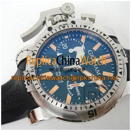Replica Graham Chronofighter Oversize Diver Stainless Steel Carbon Fiber Dial Swiss 7750