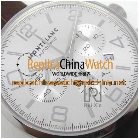 Replica Montblanc Timewalker Chronograph Stainless Steel Stainless Steel Markers White Dial Swiss 7750