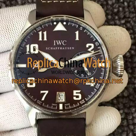 Replica IWC Big Pilot Antoine De Saint Exupery IW500422 Stainless Steel Brown Dial Swiss 521111