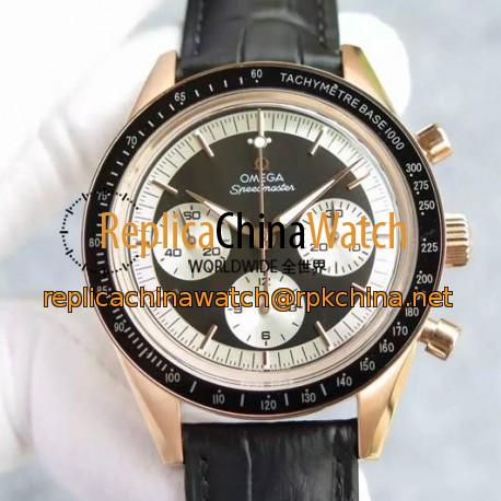 Replica Omega Speedmaster Moonwatch Limited Edition Rose Gold Black Dial Swiss 1861