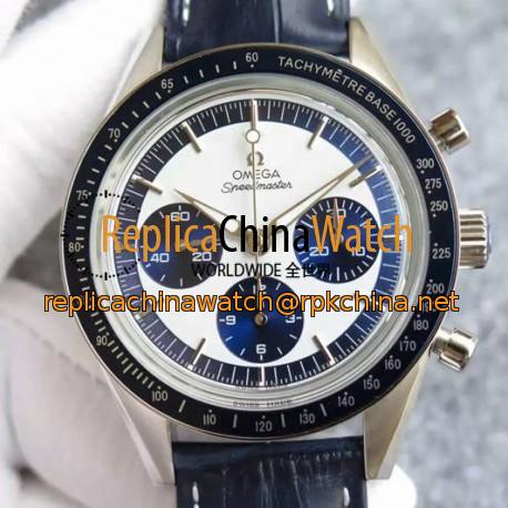 Replica Omega Speedmaster Moonwatch Limited Edition Stainless Steel White & Blue Dial Swiss 1861