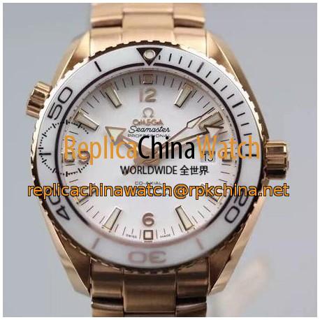 Replica Omega Seamaster Planet Ocean 37mm Rose Gold White Dial Swiss 8501