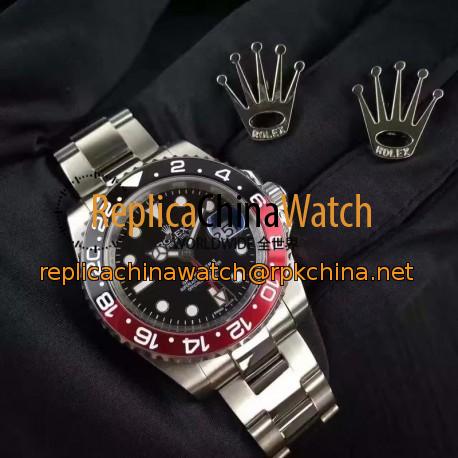 Replica Rolex GMT-Master II 116710BLNR UR Stainless Steel Black Dial Swiss 2836-2