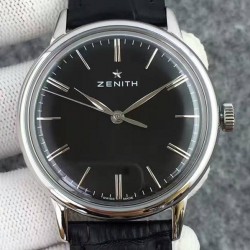 Replica Zenith Elite 6150 03.2270.6150/01.C493 Stainless Steel Black Dial Swiss Elite 6150