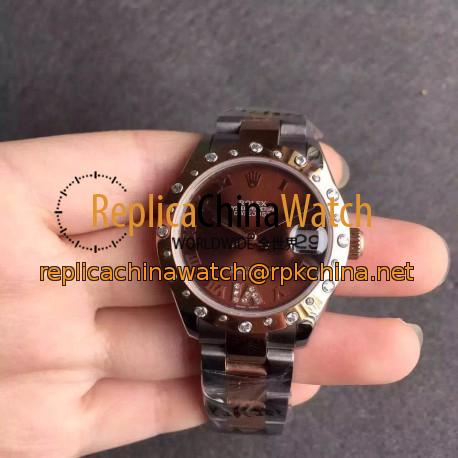 Replica Rolex Lady Datejust 31 178341 31MM V5 Stainless Steel & Rose Gold Chocolate Dial Swiss 2836-2