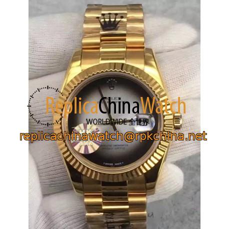 Replica Rolex Datejust 41 Lapis Lazuli HK Yellow Gold Gray Dial Swiss 3255