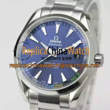 Replica Omega Seamaster Aqua Terra 150M Pyeongchang 2018 Limited Edition 41MM Stainless Steel Blue Dial Swiss 8500