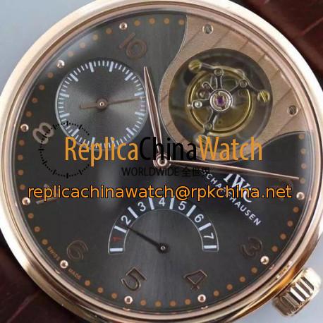 Replica IWC Portuguese Tourbillon Mystery IW504207 Rose Gold Anthracite Dial Swiss 50900