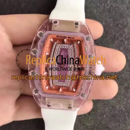 Replica Richard Mille RM07 Ladies Sapphire Orange & Diamonds Dial M6T51