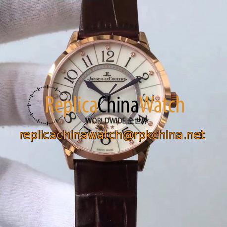 Replica Jaeger-LeCoultre Ladies Rendez-Vous Night & Day 3462491 34MM N Rose Gold Pearl Dial Swiss 898A/1