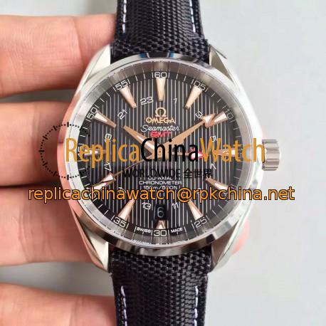 Replica Omega Seamaster Aqua Terra 150M GMT 231.92.43.22.04.001 43MM JH Stainless Steel Black Dial Swiss 8605