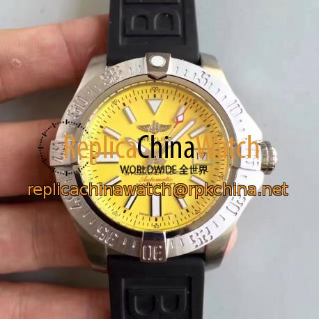 Replica Breitling Avenger II Seawolf A1733110/BC30/152S/A20SS.1 N Stainless Steel Yellow Dial Swiss 2836-2