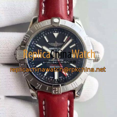 Replica Breitling Avenger II GMT A3239011/C872/105X/A20BA.1 N Stainless Steel Black Dial Swiss 2836-2