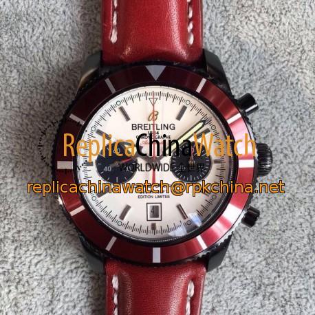 Replica Breitling Superocean Heritage Chronograph M23370D4/BB81 N PVD White Dial Swiss 7750